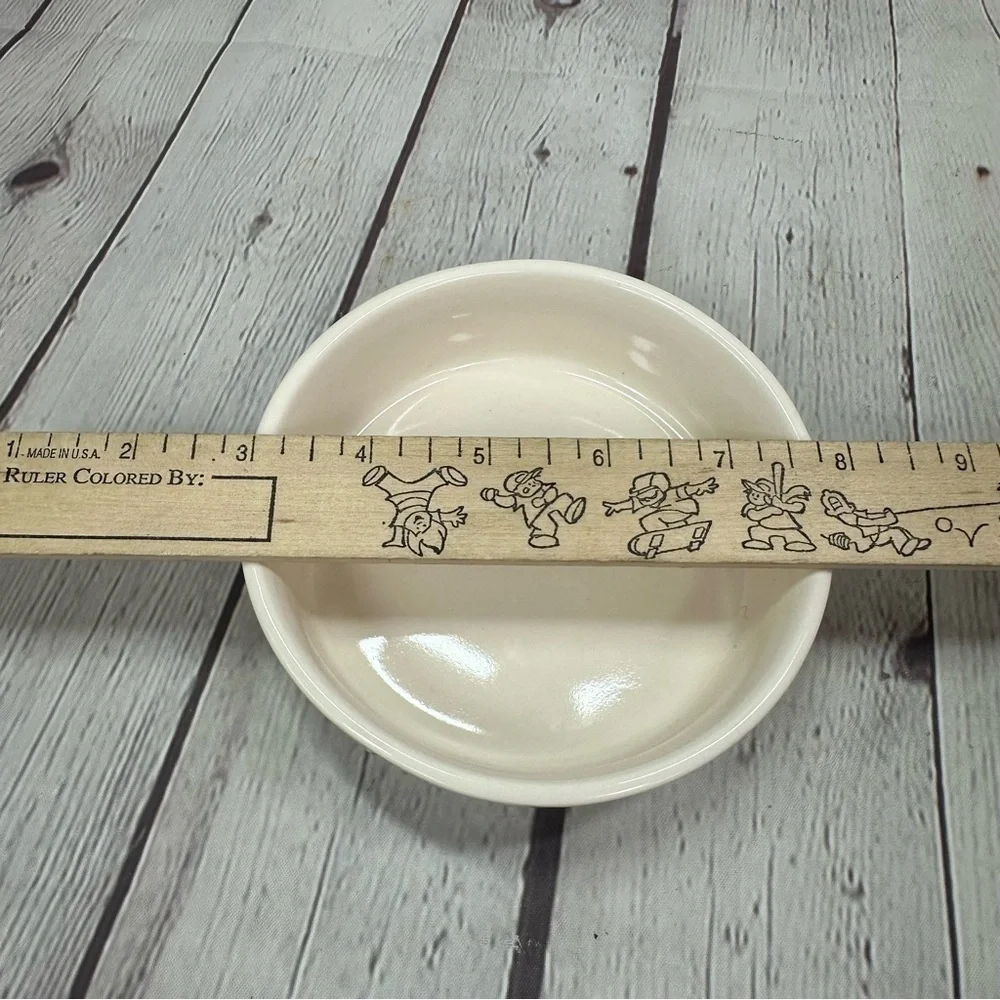 NWOT Rae Dunn Artisan Collection magenta Cream pet feeding water Bowl purrfect